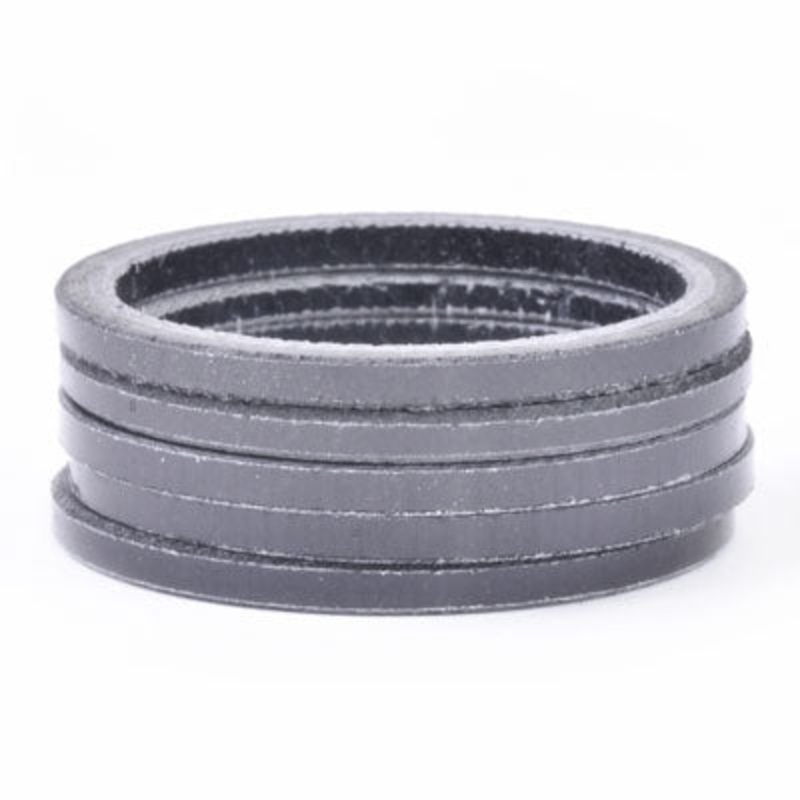 Wmfg H/Set Spcr,Crbn,1/8,2.5Mm 5 Per Bag Carbon Headset Spacers Wheels Mfg. Headsets