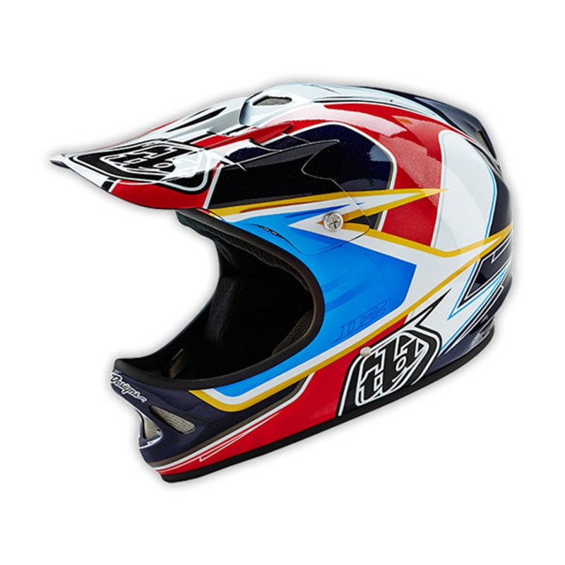 Troy Lee D2 Sonar Helmet-Red/White