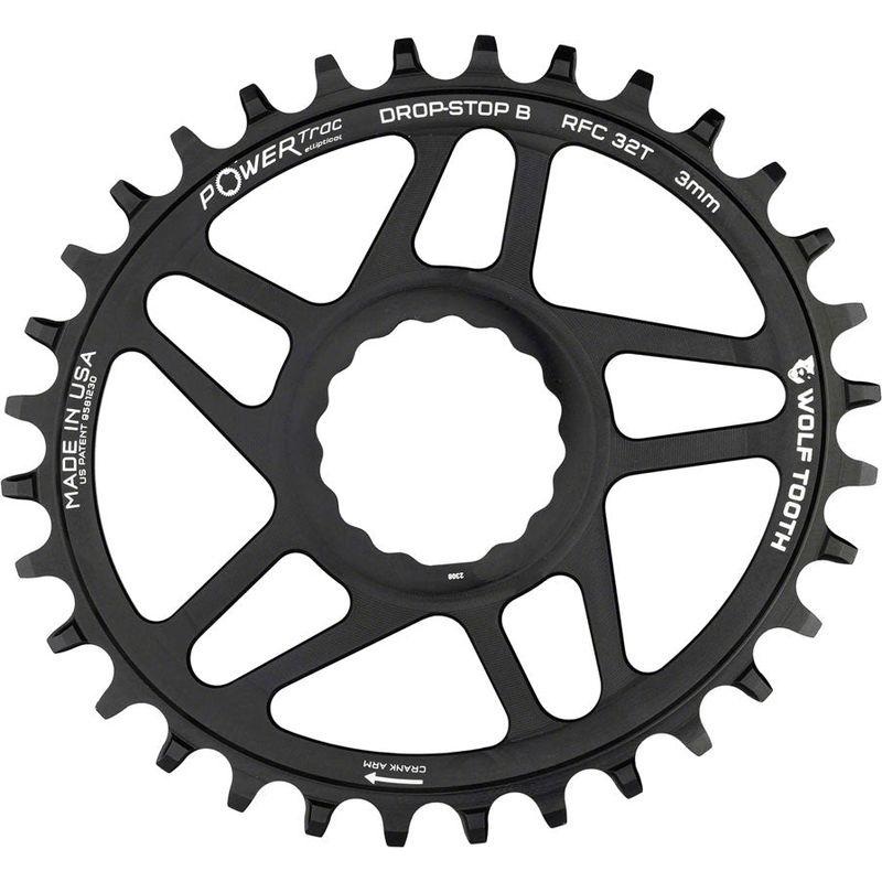 Wolf Tooth Elliptical Direct Mount Chainring – 32t RaceFace/Easton CINCH Direct Mount Drop-Stop B For Boost Cranks 3mm Offset Black