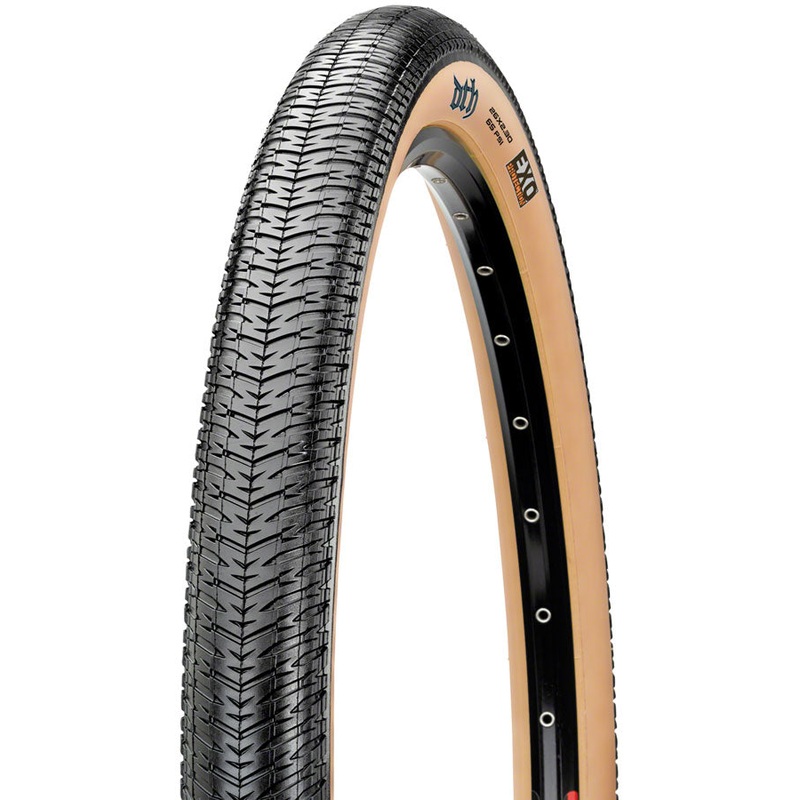 Maxxis DTH Tire – 26 x 2.30 Clincher Folding Black/Dark Tan EXO