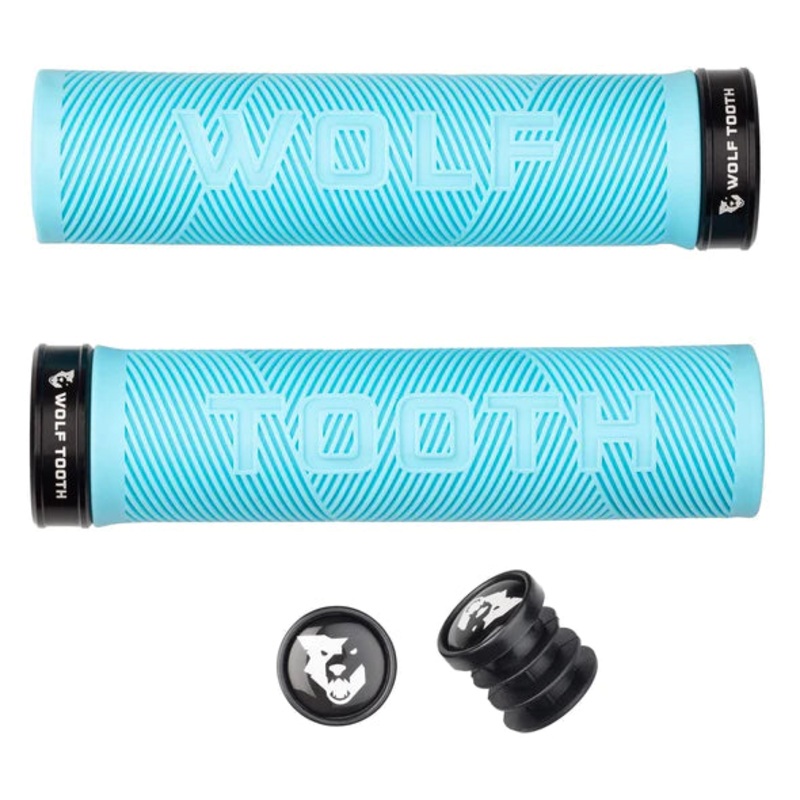 Wolf Tooth Components Echo Lock-On MTB Grips  Teal