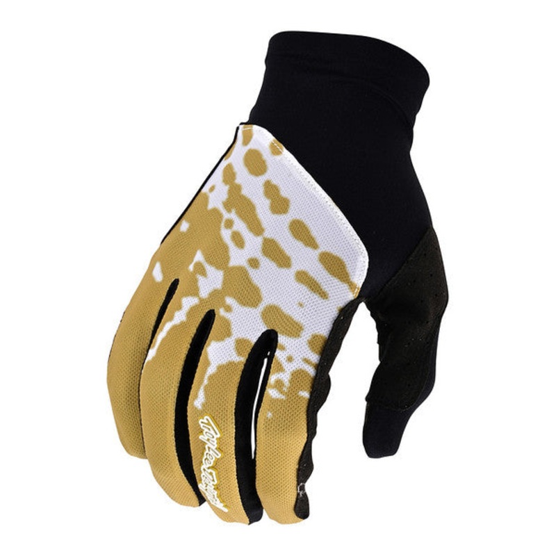Troy Lee Designs Flowline MTB Glove – Big Spin – Black-Gold – 2023