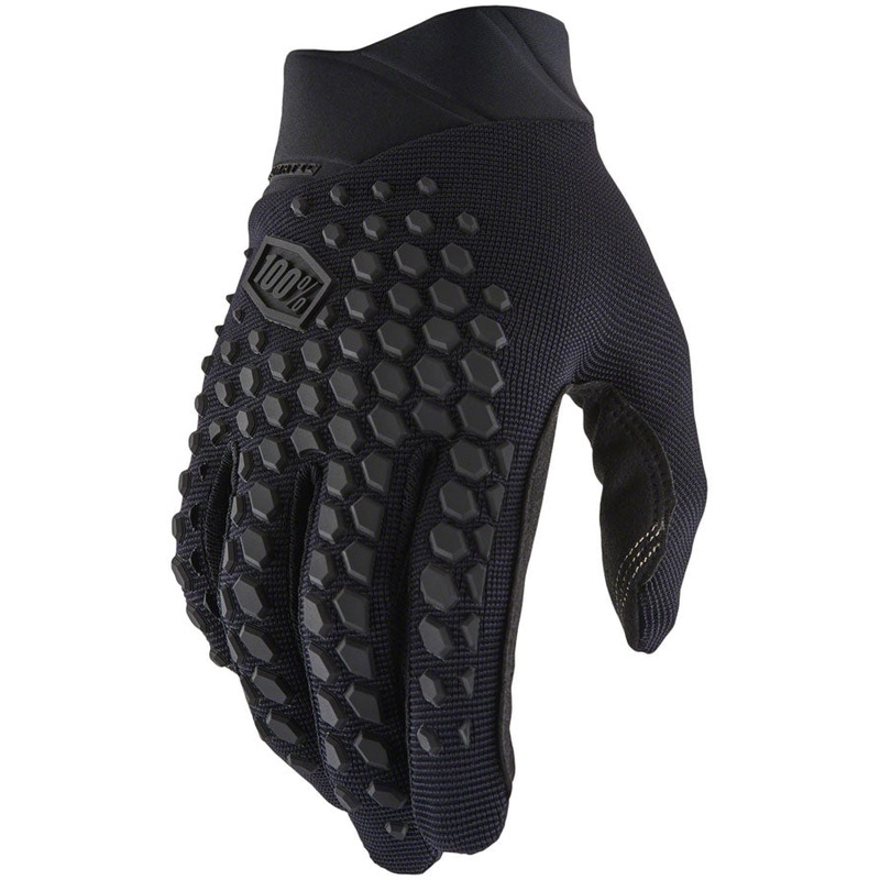 100% Geomatic Gloves – Black/Charcoal, Full Finger, Men’s, Large