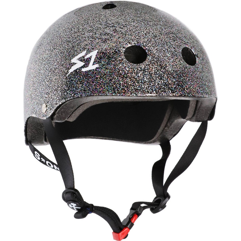 S1 Mega Lifer Helmet – Double Black Gloss Glitter