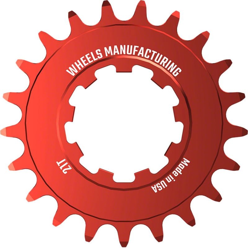 Wheels Manufacturing SOLO-SPEED Cog – 21t Fits SOLO-SPLINE and SOLO-XD kits Red