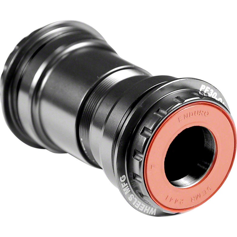 Wheels Manufacturing PressFit 30 to Shimano Thread-Together Bottom Bracket with ZERO Ceramic Hybrid Bearings, Black
