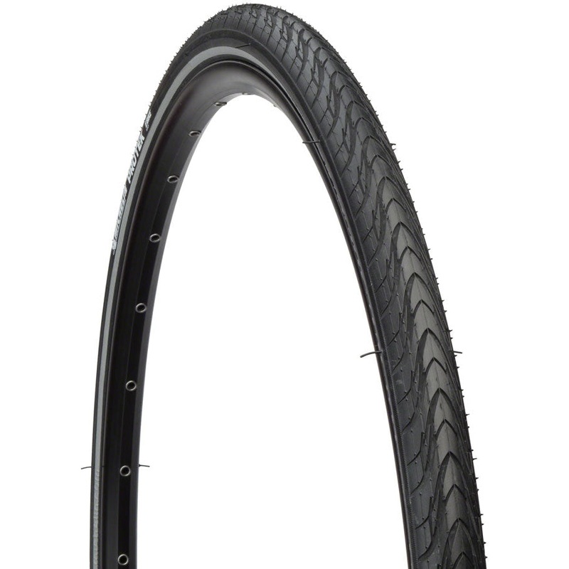 Protek Road Bike Tire, Ebike Tire – 700 x 35, Clincher, Wire, Black