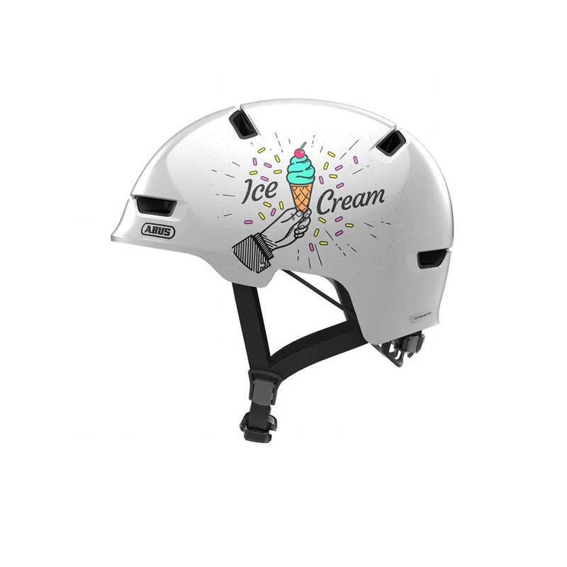 Abus Scraper Kid 3.0 Helmet – Ice Cream – Shiny White