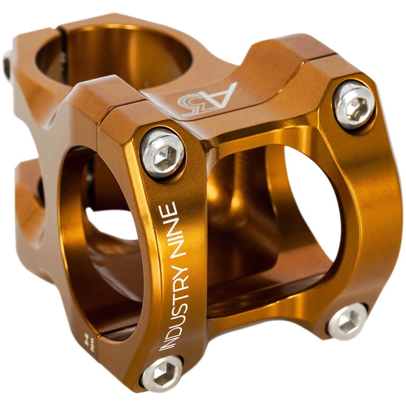 Industry Nine A318 Stem – 30mm, 31.8mm Clamp, +/-4.4, 1 1/8″, Aluminum, Bronze
