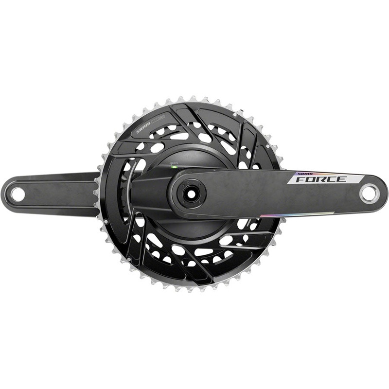 SRAM Force AXS Power Meter Crankset – 172.5mm 12-Speed 46/33t Thread Mount 8-Bolt PM Spider DUB Spindle Carbon E1