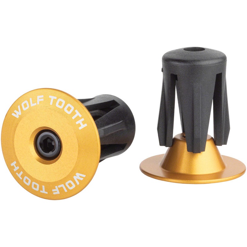 Wolf Tooth Alloy Bar End Plugs – Gold