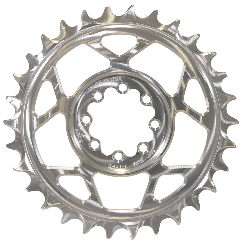 5Dev T-Type 8-Bolt Chainring 3mm Offset 30t Clear