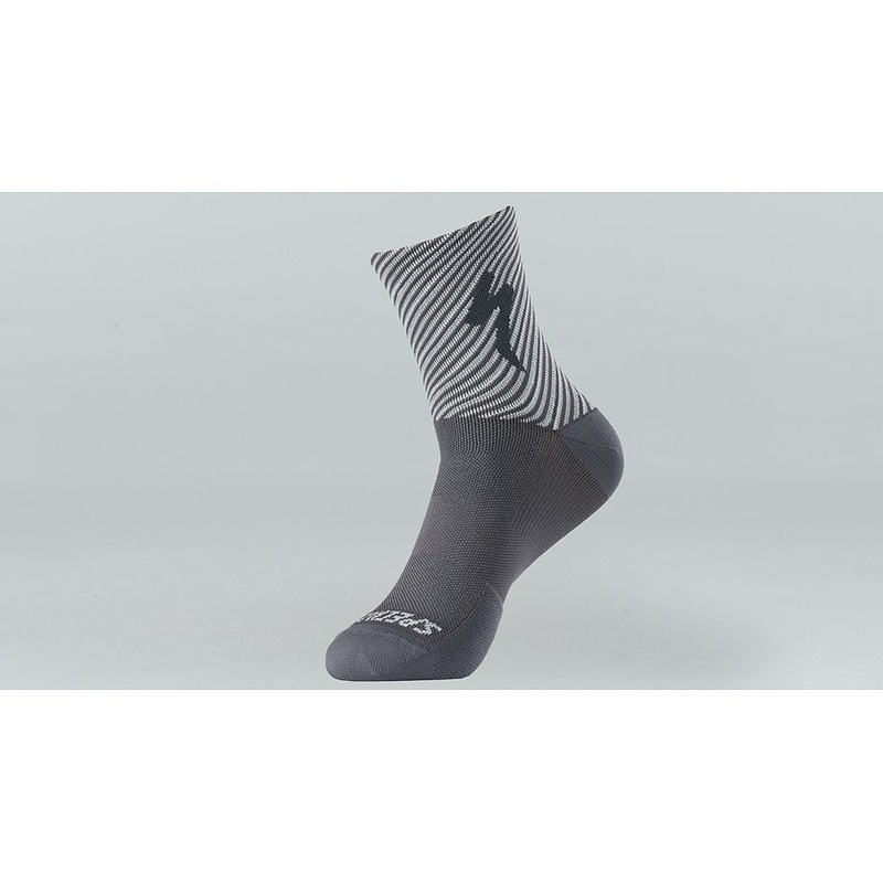 Specialized soft air mid sock slate/dove grey stripe m