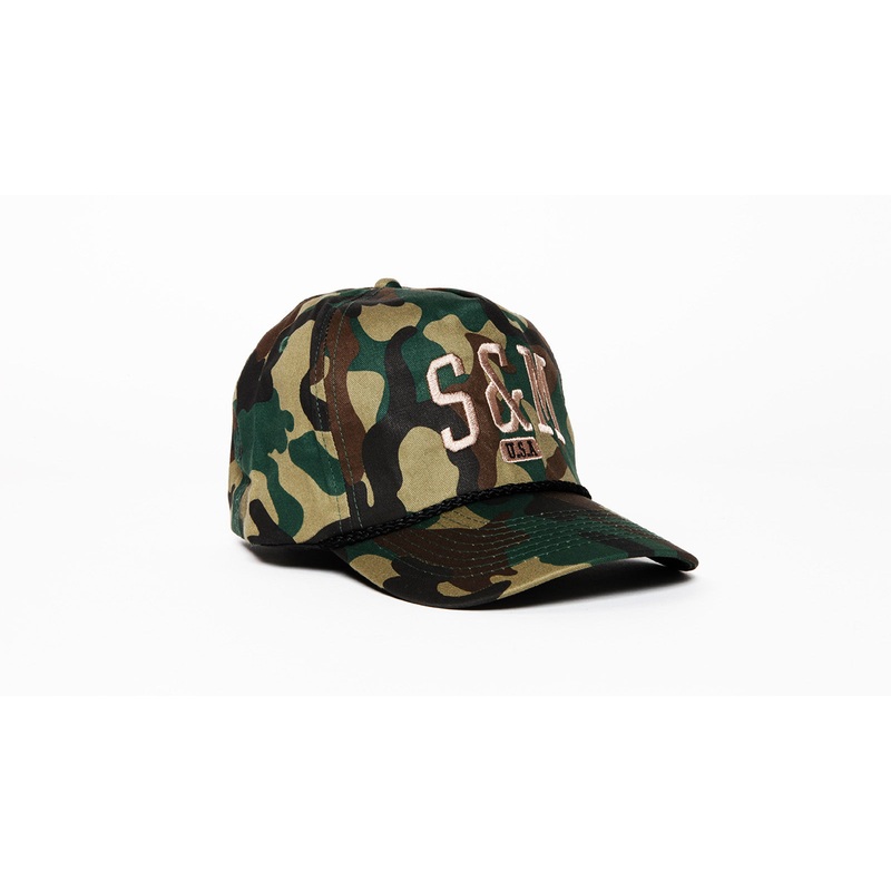 S&M SMU 5 PANEL SNAPBACK CAMO