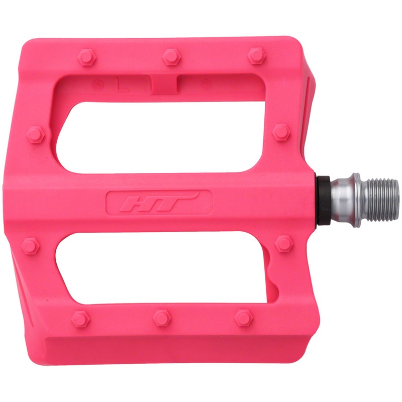 HT Components PA12 Pedals – Platform, Composite, 9/16″, Neon Pink