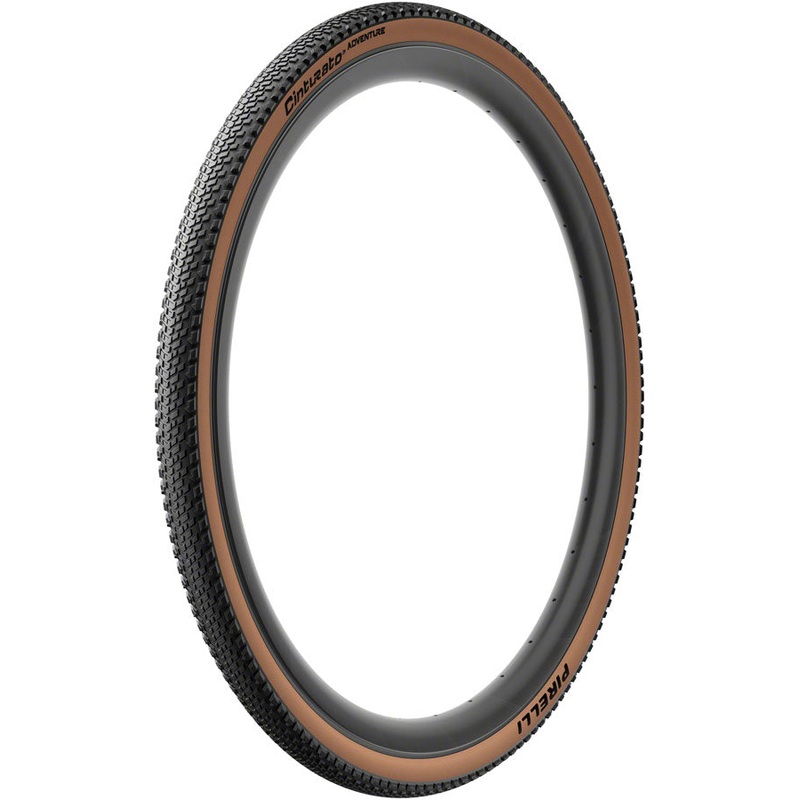 Pirelli Cinturato Adventure Tire – 700 x 40 Tubeless Folding Classic Tan TechWALL+ Pro Gravel