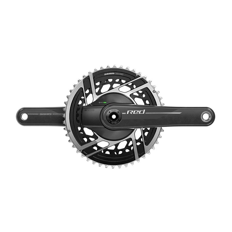 SRAM RED AXS Power Meter Crankset – 165mm 2x 12-Speed 46/33t 8-Bolt Direct Mount DUB Spindle Interface Natural Carbon E1