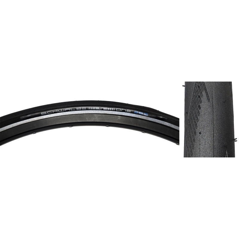 Schwalbe One 365 Tire – 700 x 28 Clincher Wire BLK/Reflective Performance Line GreenGuard Addix 4Season E-25
