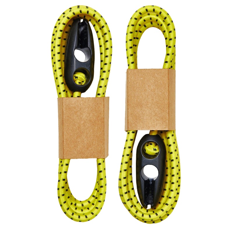 Wholegrain Cycles Bungee Straps with Buckle  1.2m Durable Rubber Cord, High-Strength, Weather-Resistant, Versatile Cycling Tie-Downs in Yellow & Black