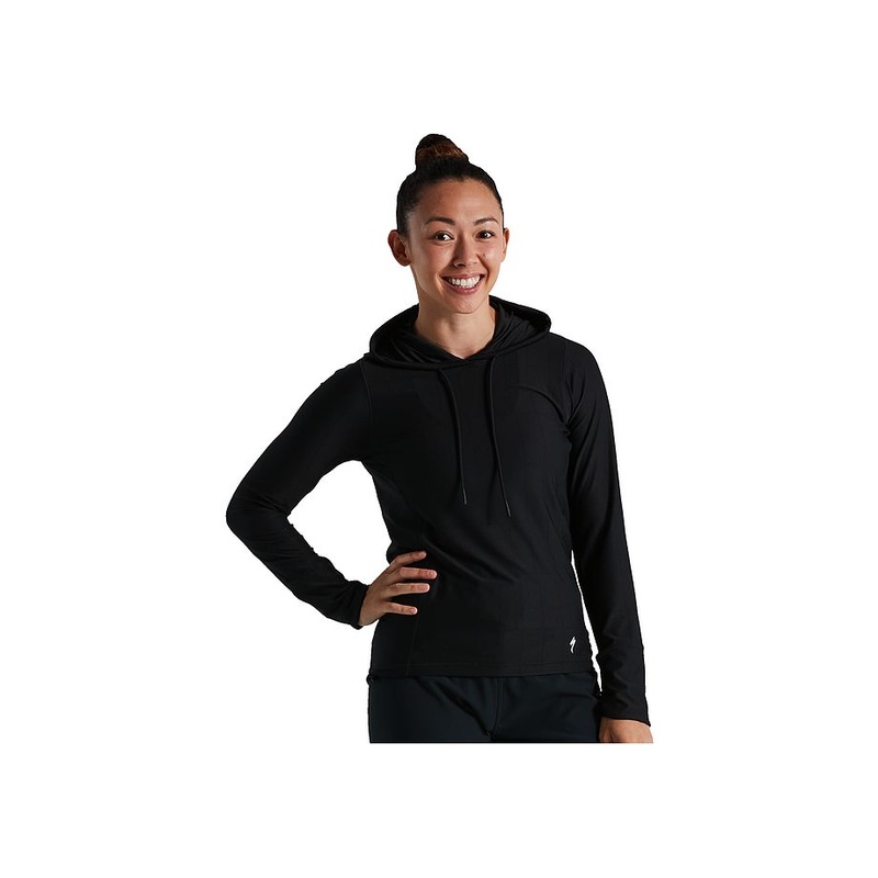 2021 SPECIALIZED LEGACY LIGHTWEIGHT HOODIE WOMEN HOODIE – Black, LARGE