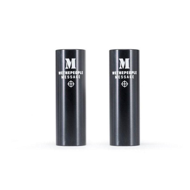 We The People Message Alloy Pegs Black Pair