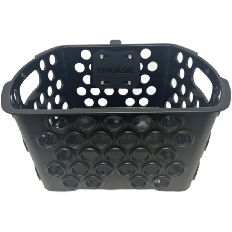 BiKASE Ebike Front Basket With Rhino Handle Bar Bracket