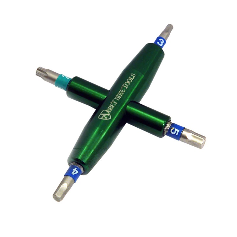 Abbey Bike Tools 4-Way Multi-Tool with Bit Set